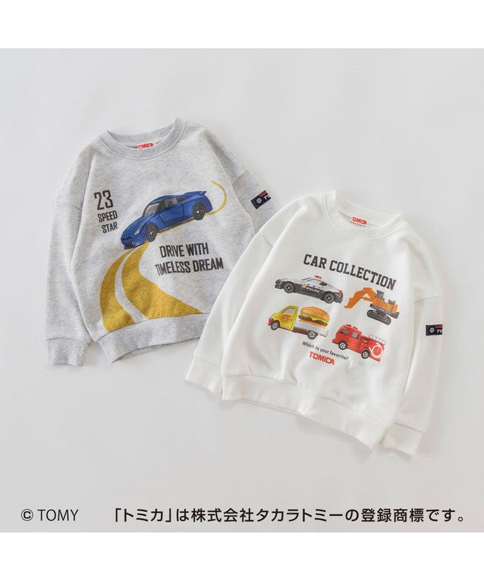 ブランシェス branshes 【コラボ】TOMICA/トミカ×branshes プリントトレーナー （アイボリー） アイボリー