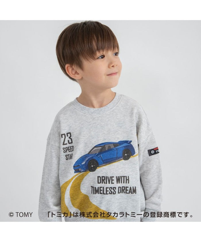 ブランシェス branshes 【コラボ】TOMICA/トミカ×branshes プリントトレーナー （杢グレー） 杢グレー