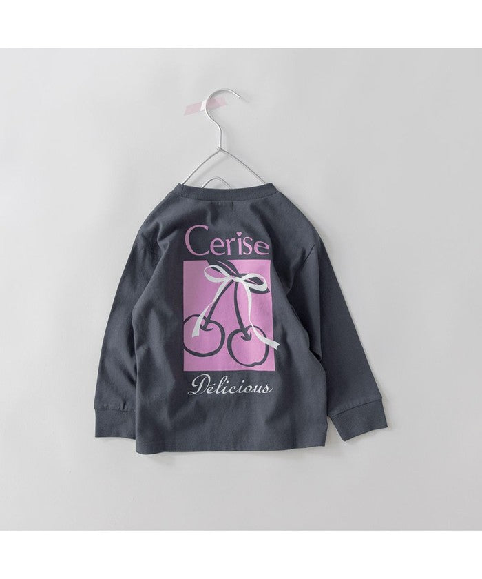 ブランシェス branshes 【DRC】アソートグラフィック長袖Tシャツ （93_チャコールGY_チェリー） 93_チャコールGY_チェリー
