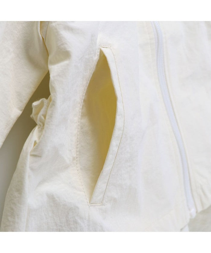 ブランシェス branshes 【WEB限定/DRC】撥水加工Aラインシルエットナイロンジャケット （アイボリー） アイボリー