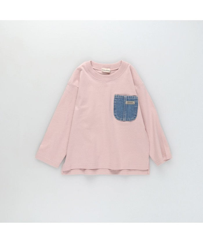 ブランシェス branshes 【デニムポケット】長袖Tシャツ （グリーン） グリーン