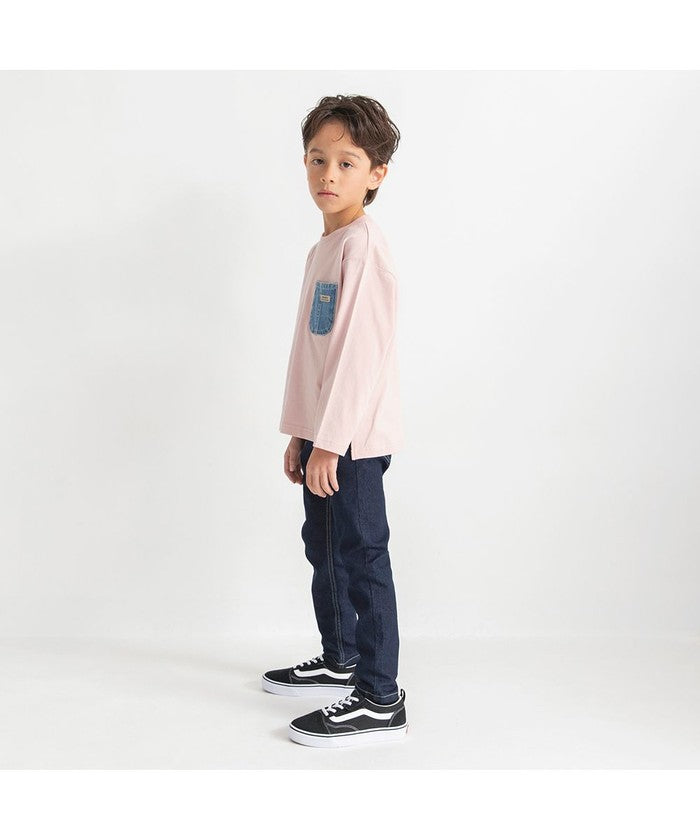 ブランシェス branshes 【デニムポケット】長袖Tシャツ （グリーン） グリーン