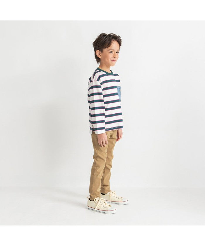ブランシェス branshes 【デニムポケット】長袖Tシャツ （グリーン） グリーン