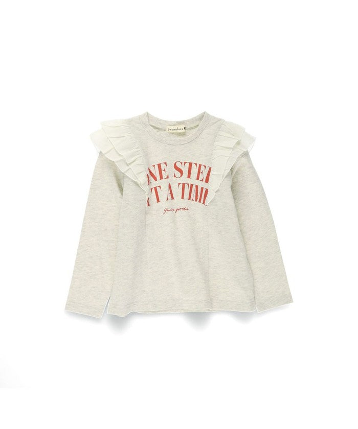 ブランシェス branshes 肩フリル長袖Tシャツ （ラベンダー） ラベンダー
