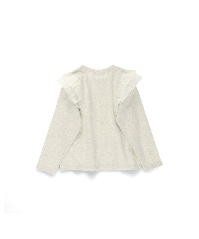 ブランシェス branshes 肩フリル長袖Tシャツ （ラベンダー） ラベンダー