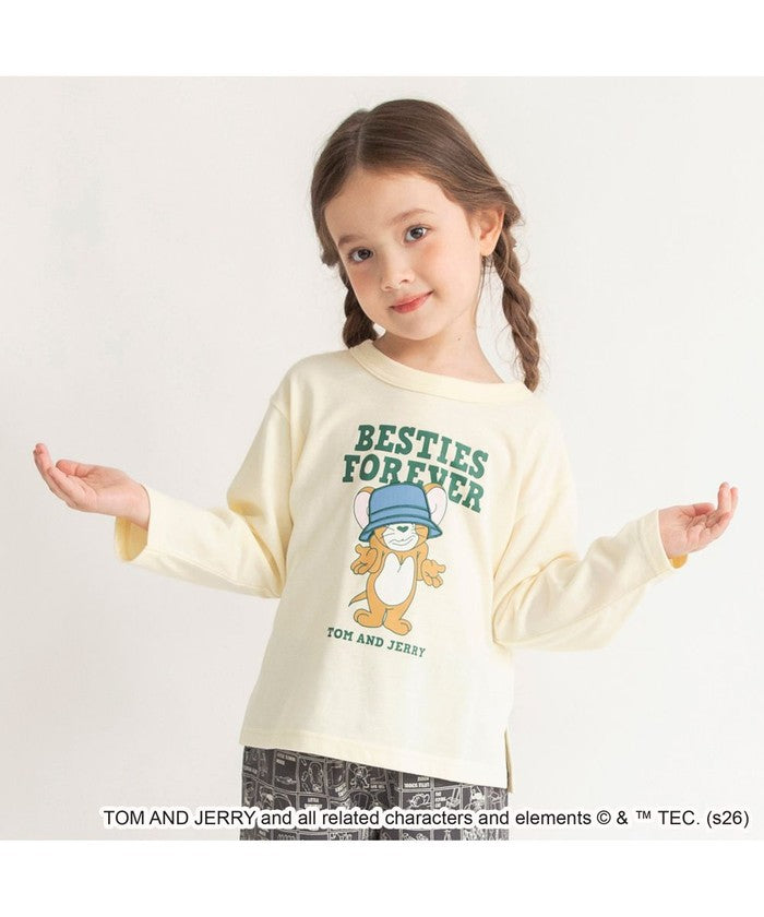 ブランシェス branshes 【トムとジェリー】フロントプリント長袖Tシャツ （クリーム） クリーム