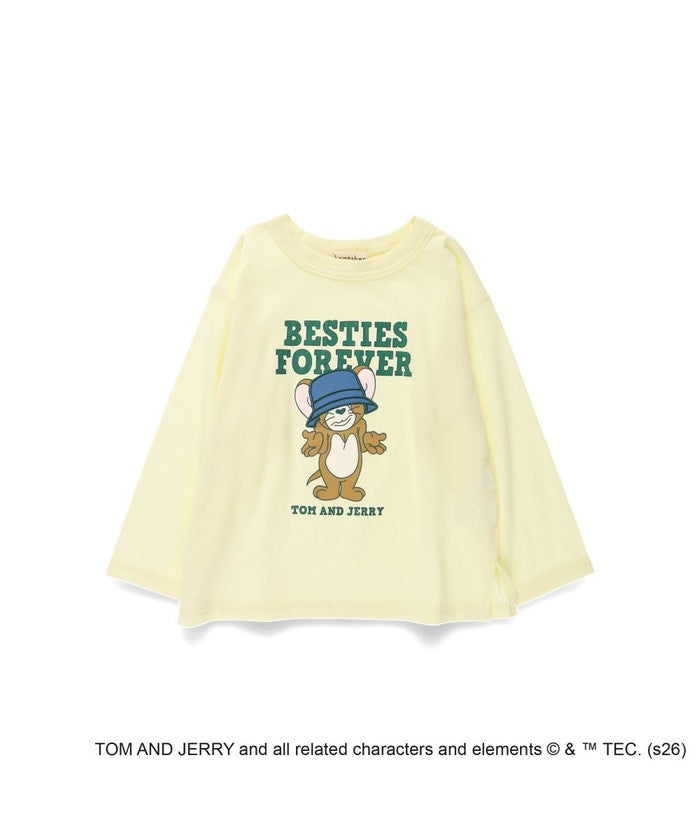 ブランシェス branshes 【トムとジェリー】フロントプリント長袖Tシャツ （クリーム） クリーム