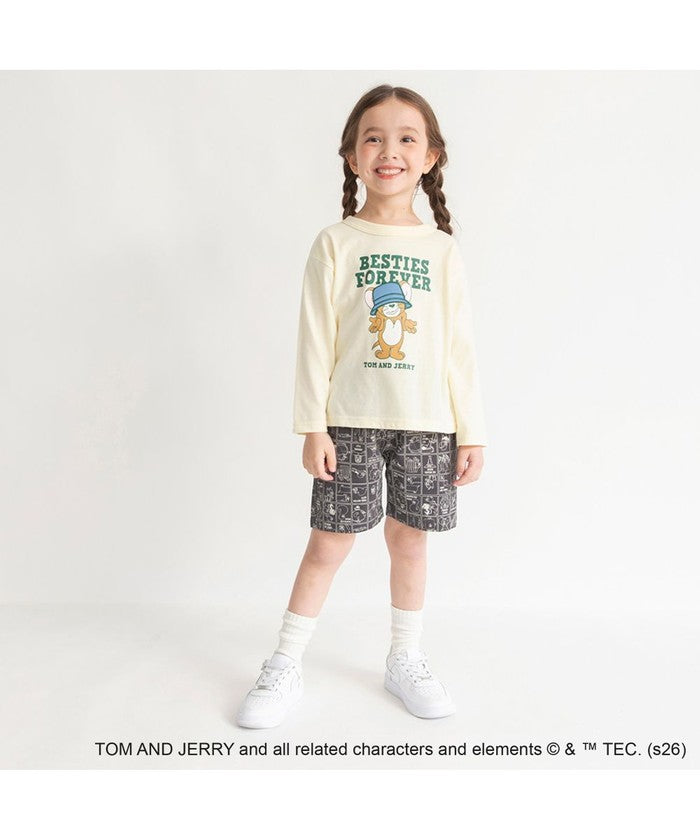 ブランシェス branshes 【トムとジェリー】フロントプリント長袖Tシャツ （クリーム） クリーム