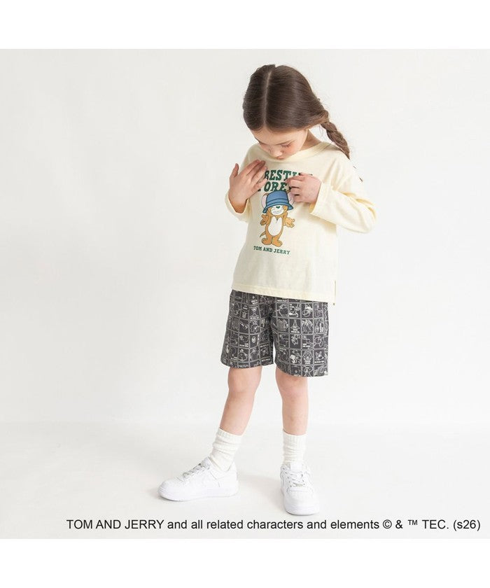 ブランシェス branshes 【トムとジェリー】フロントプリント長袖Tシャツ （クリーム） クリーム