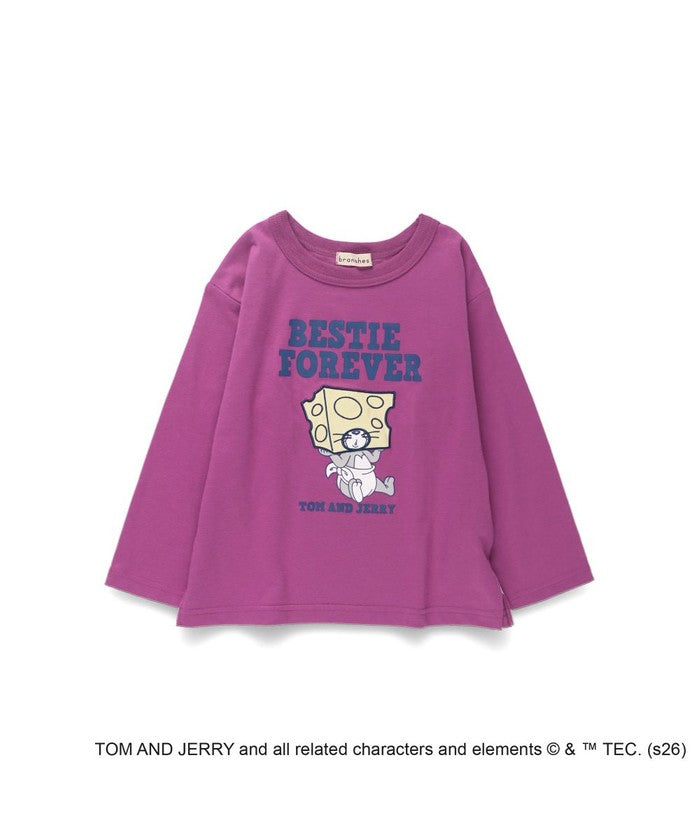 ブランシェス branshes 【トムとジェリー】フロントプリント長袖Tシャツ （クリーム） クリーム