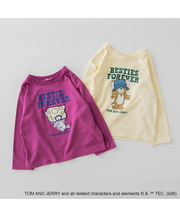 ブランシェス branshes 【トムとジェリー】フロントプリント長袖Tシャツ （クリーム） クリーム