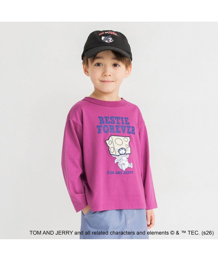 ブランシェス branshes 【トムとジェリー】フロントプリント長袖Tシャツ （パープル） パープル