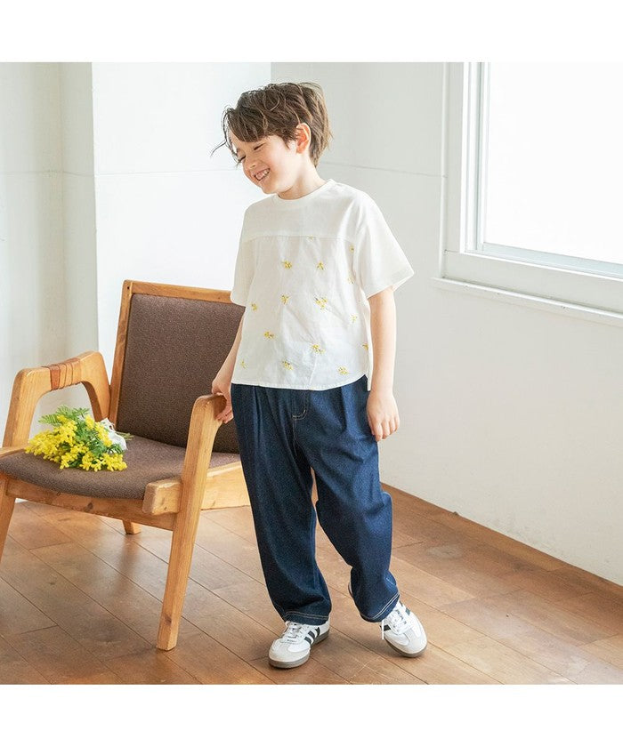 ブランシェス branshes 【ゆったり/ストレッチ】HUGOOD PANTS/ハグッドパンツ （ネイビーブルー） ネイビーブルー