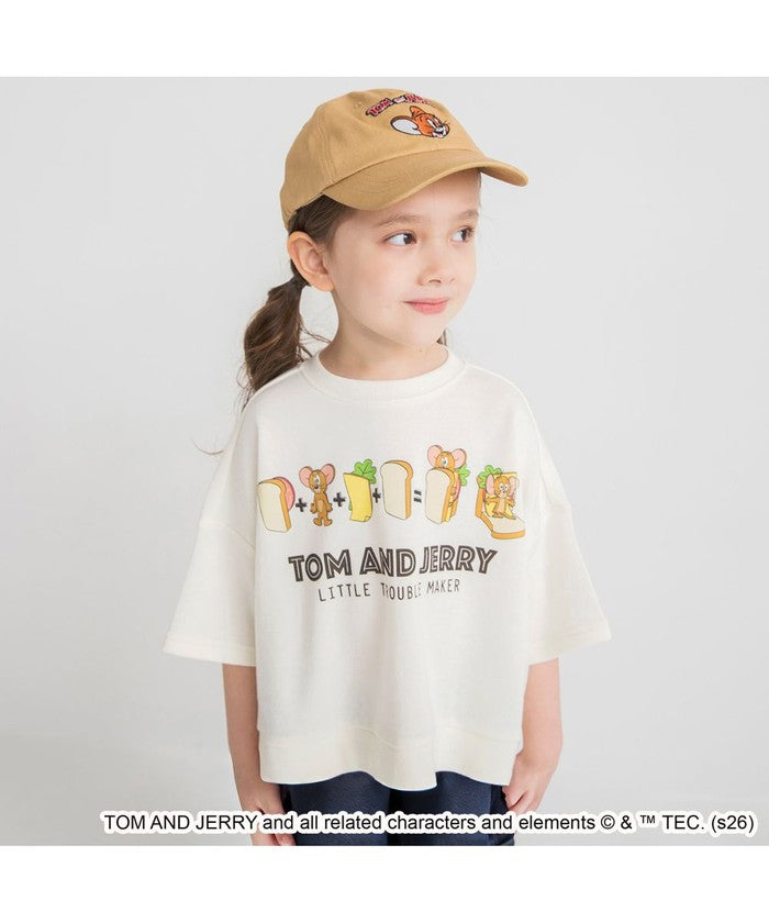 ブランシェス branshes 【トムとジェリー】スウェット7分袖Tシャツ （アイボリー） アイボリー