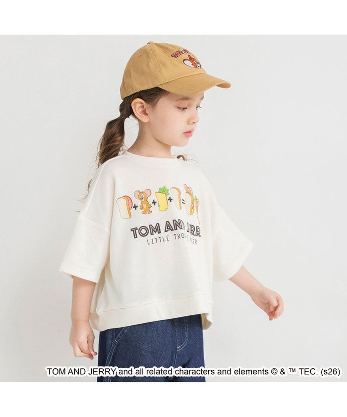 ブランシェス branshes 【トムとジェリー】スウェット7分袖Tシャツ （アイボリー） アイボリー
