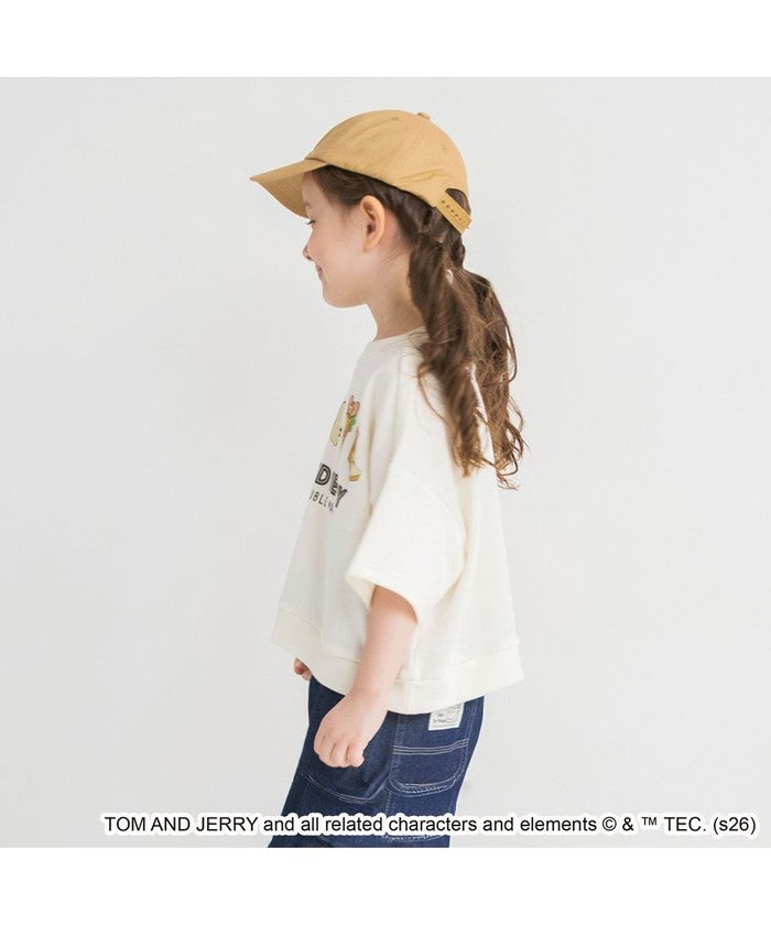 ブランシェス branshes 【トムとジェリー】スウェット7分袖Tシャツ （アイボリー） アイボリー