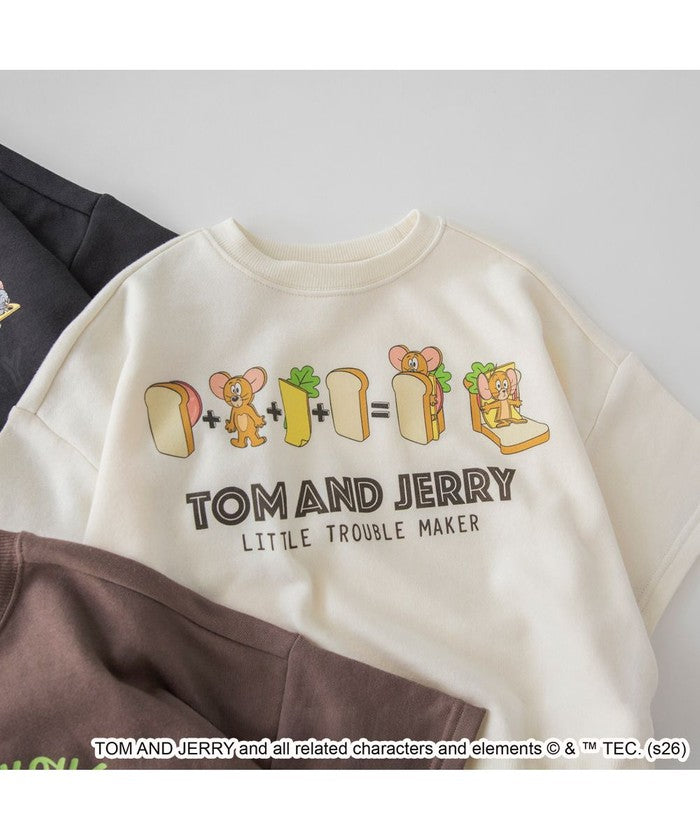 ブランシェス branshes 【トムとジェリー】スウェット7分袖Tシャツ （アイボリー） アイボリー