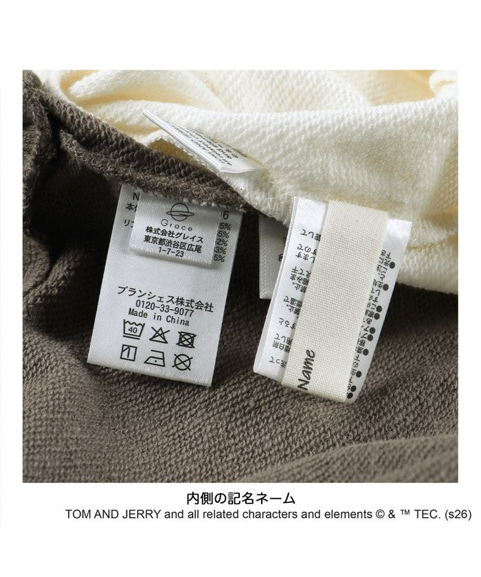 ブランシェス branshes 【トムとジェリー】スウェット7分袖Tシャツ （アイボリー） アイボリー