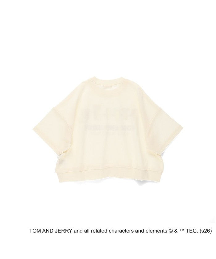 ブランシェス branshes 【トムとジェリー】スウェット7分袖Tシャツ （アイボリー） アイボリー