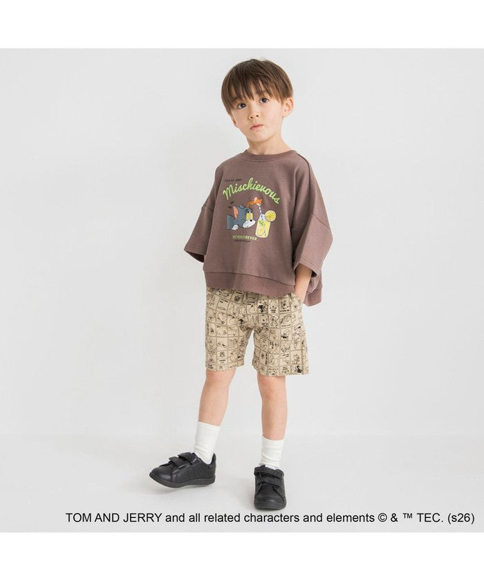 ブランシェス branshes 【トムとジェリー】スウェット7分袖Tシャツ （アイボリー） アイボリー