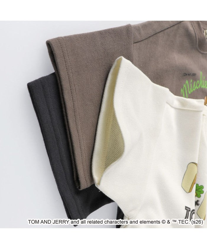 ブランシェス branshes 【トムとジェリー】スウェット7分袖Tシャツ （アイボリー） アイボリー