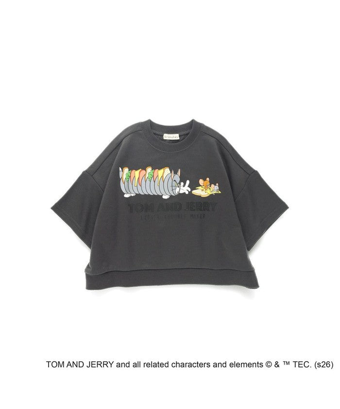 ブランシェス branshes 【トムとジェリー】スウェット7分袖Tシャツ （アイボリー） アイボリー