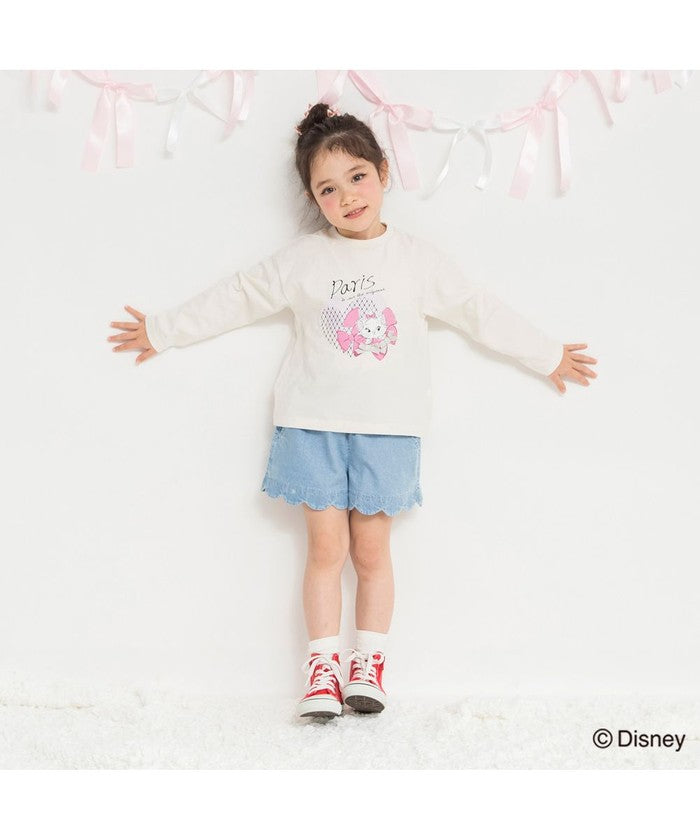 ブランシェス branshes 【Disney / ディズニー】おしゃれキャット / マリー / 長袖Tシャツ （アイボリー） アイボリー