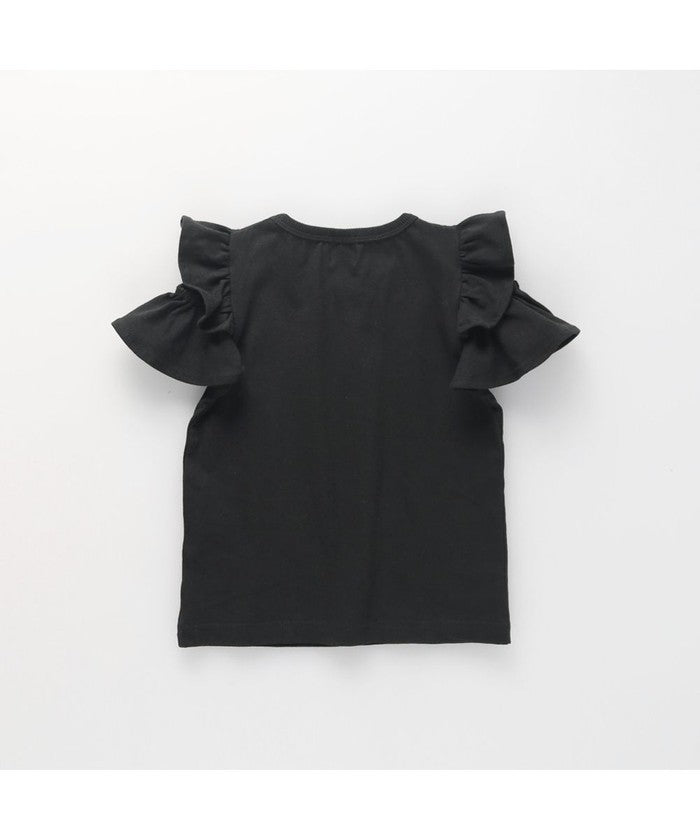 ブランシェス branshes 【DRC/WEB限定】肩あきフリル半袖Tシャツ （85:ブラック） 85