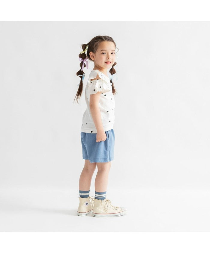 ブランシェス branshes 【DRC/WEB限定】肩あきフリル半袖Tシャツ （85:ブラック） 85