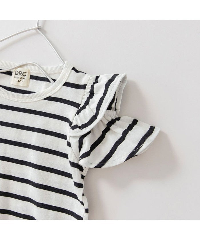 ブランシェス branshes 【DRC/WEB限定】肩あきフリル半袖Tシャツ （85:ブラック） 85