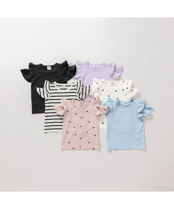 ブランシェス branshes 【DRC/WEB限定】肩あきフリル半袖Tシャツ （85:ブラック） 85