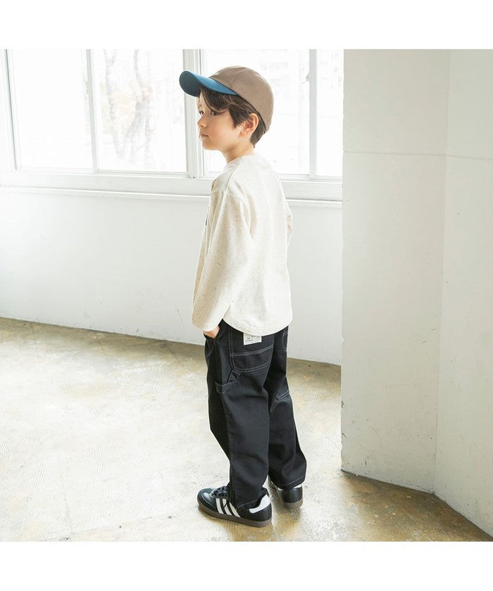 ブランシェス branshes 【つぶつぶとあらびき】ロゴ長袖Tシャツ （チャコールグレー） チャコールグレー