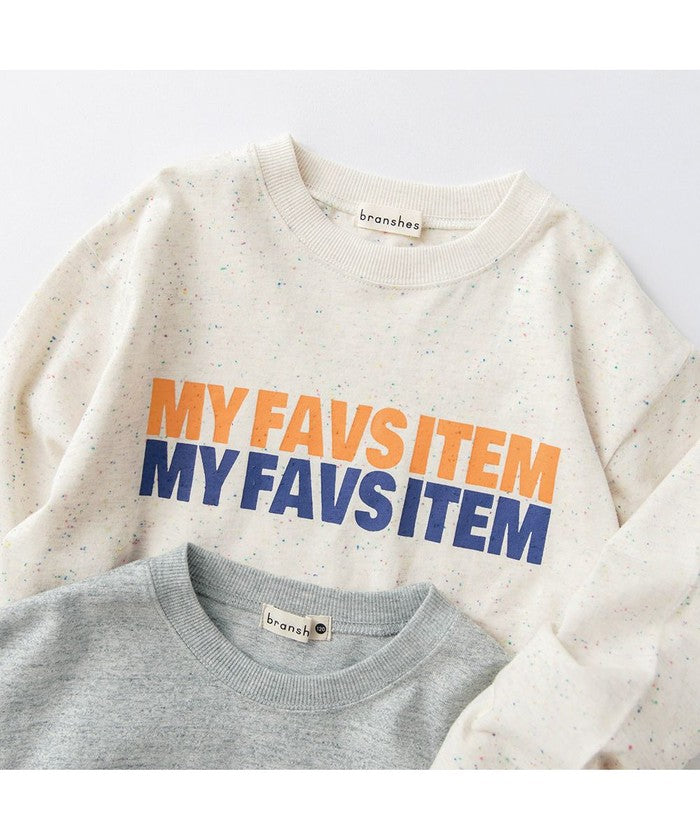 ブランシェス branshes 【つぶつぶとあらびき】ロゴ長袖Tシャツ （チャコールグレー） チャコールグレー