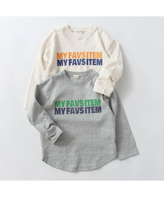 ブランシェス branshes 【つぶつぶとあらびき】ロゴ長袖Tシャツ （チャコールグレー） チャコールグレー