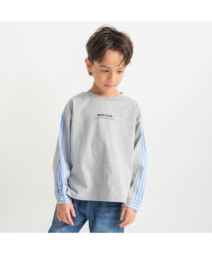 ブランシェス branshes 【HOBOシャツ】長袖Tシャツ （チャコールグレー） チャコールグレー