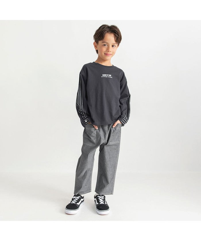 ブランシェス branshes 【HOBOシャツ】長袖Tシャツ （チャコールグレー） チャコールグレー