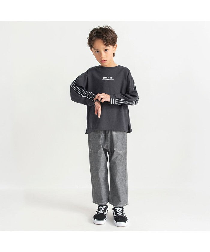ブランシェス branshes 【HOBOシャツ】長袖Tシャツ （チャコールグレー） チャコールグレー