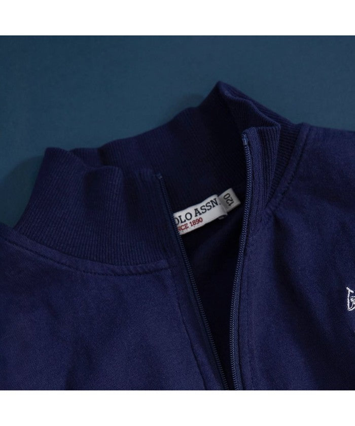ブランシェス branshes 【U.S. POLO  ASSN.】ワンポイント刺繍長袖ジャケット （ネイビーブルー） ネイビーブルー