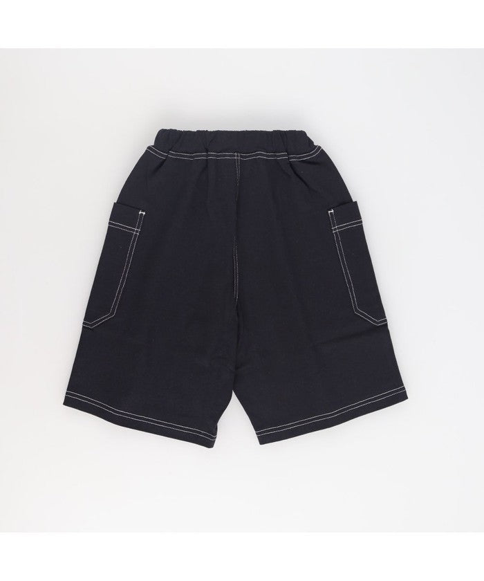 ブランシェス branshes 【綿100%】ステッチハーフパンツ （ブラック） ブラック