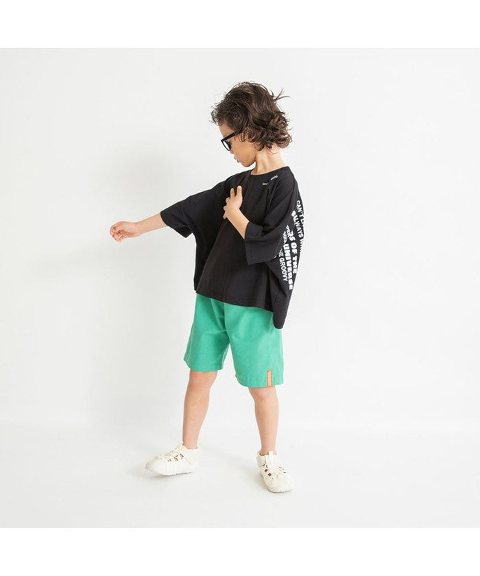 ブランシェス branshes 【接触冷感】ワイドシルエット半袖Tシャツ （ブラック） ブラック
