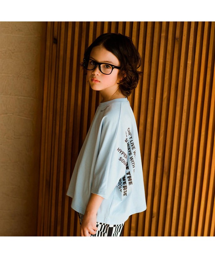 ブランシェス branshes 【接触冷感】ワイドシルエット半袖Tシャツ （サックス） サックス