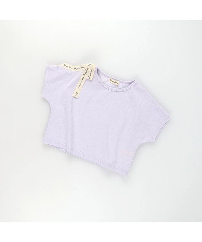 ブランシェス branshes ロゴテープリボン肩あきTシャツ （ラベンダー） ラベンダー