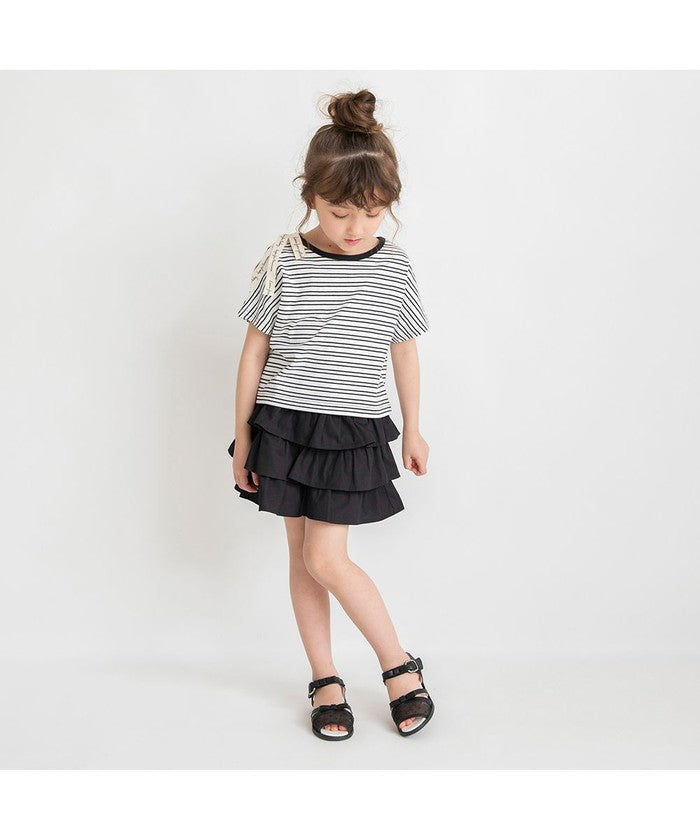 ブランシェス branshes ロゴテープリボン肩あきTシャツ （ラベンダー） ラベンダー