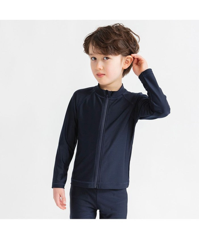 ブランシェス branshes 【スクール水着/SWIM】長袖ラッシュガード 【返品不可商品】 （ネイビーブルー） ネイビーブルー