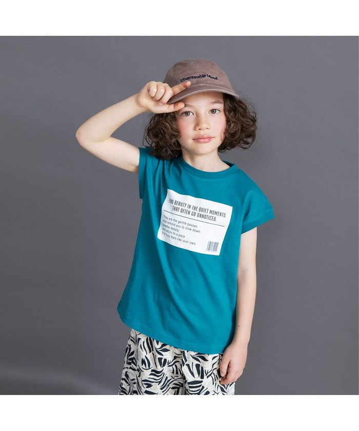 ブランシェス branshes 【WEB限定/DRC】アソートロゴフレンチスリーブトップス （70:エメラルドグリーン） 70