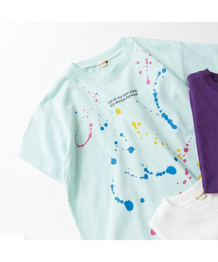 ブランシェス branshes 【接触冷感】 アソートグラフィックTシャツ （ライトグリーン） ライトグリーン