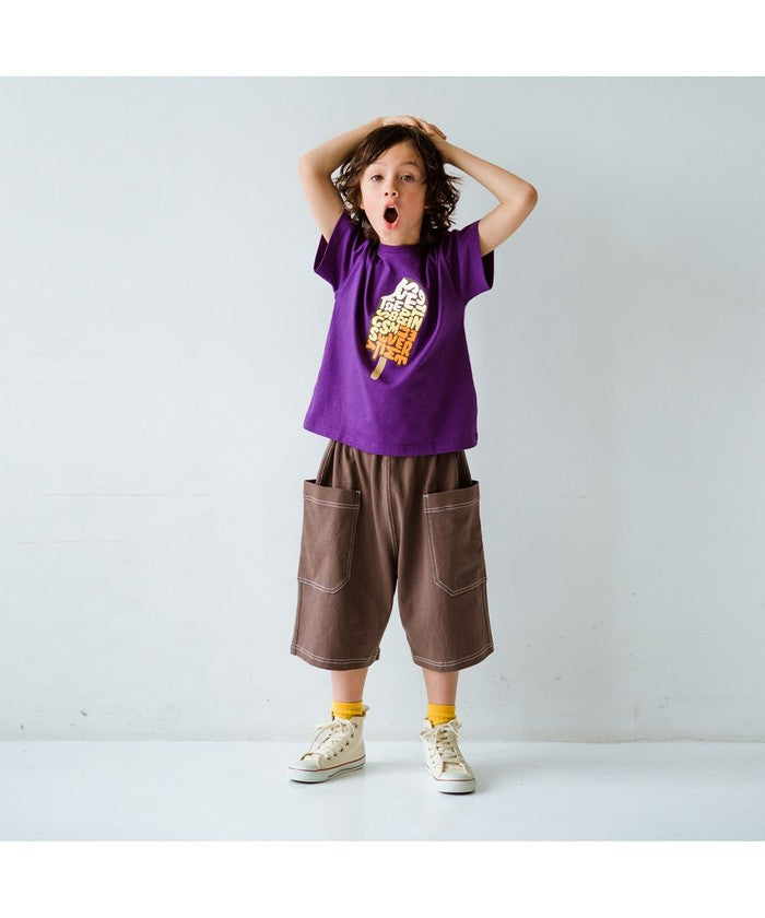 ブランシェス branshes 【接触冷感】 アソートグラフィックTシャツ （ライトグリーン） ライトグリーン