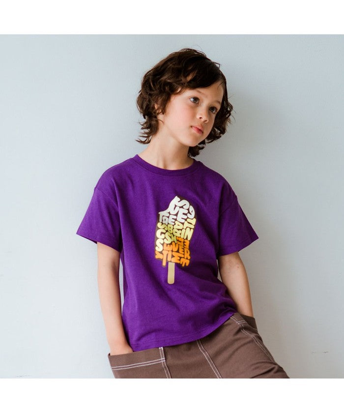 ブランシェス branshes 【接触冷感】 アソートグラフィックTシャツ （パープル） パープル