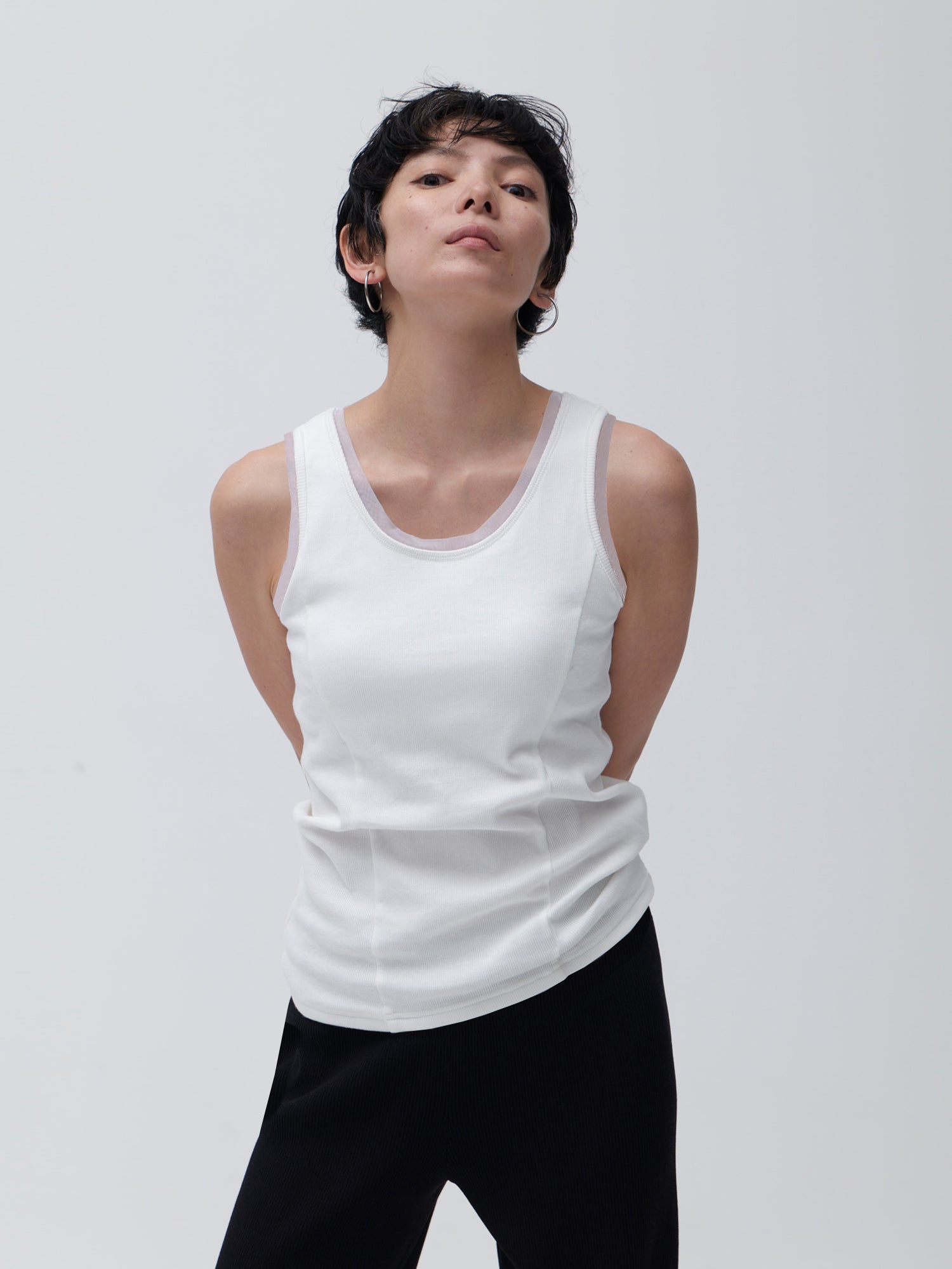 ブラウンアンドストリート Brown&Street チュールトリムタンク （ホワイト） ホワイト