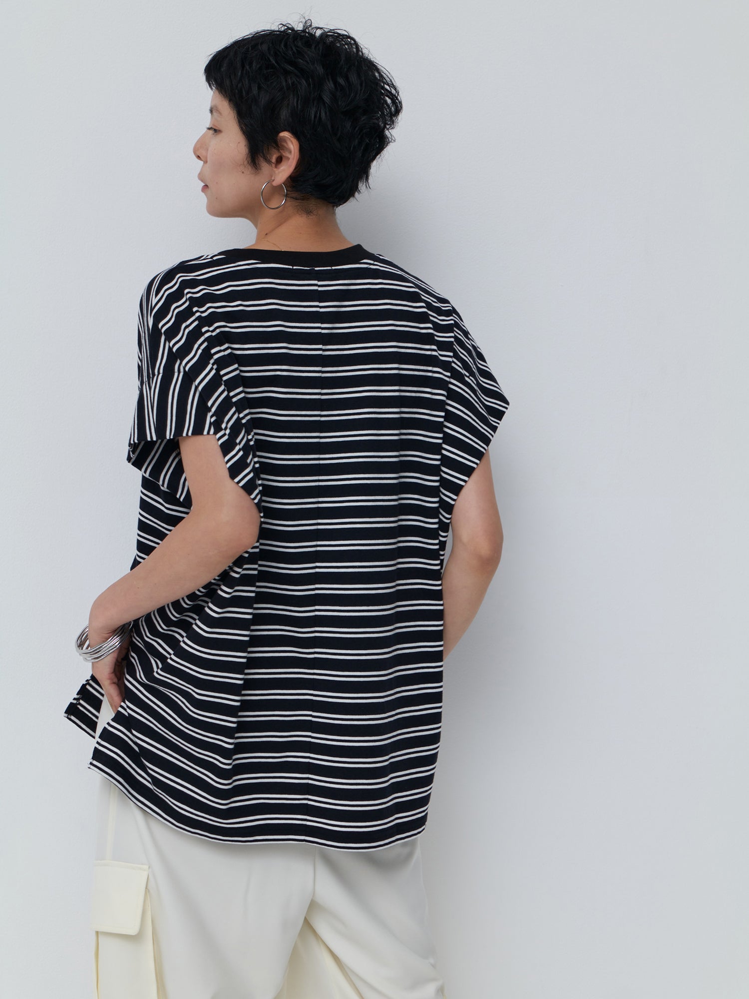 ブラウンアンドストリート Brown&Street HelloボーダーT （ブラック） ブラック